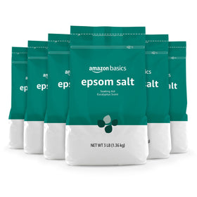 Amazon Basics front packaging showing six 3 lb pouches and clear labeling for easy storage