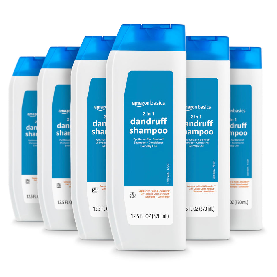 Amazon Basics front label showing product name and size for clear identification and benefit