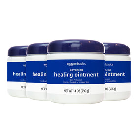 Amazon Basics front packaging tub showing product name and size for easy identification and storage