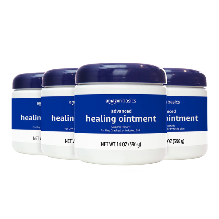 Amazon Basics front packaging tub showing product name and size for easy identification and storage