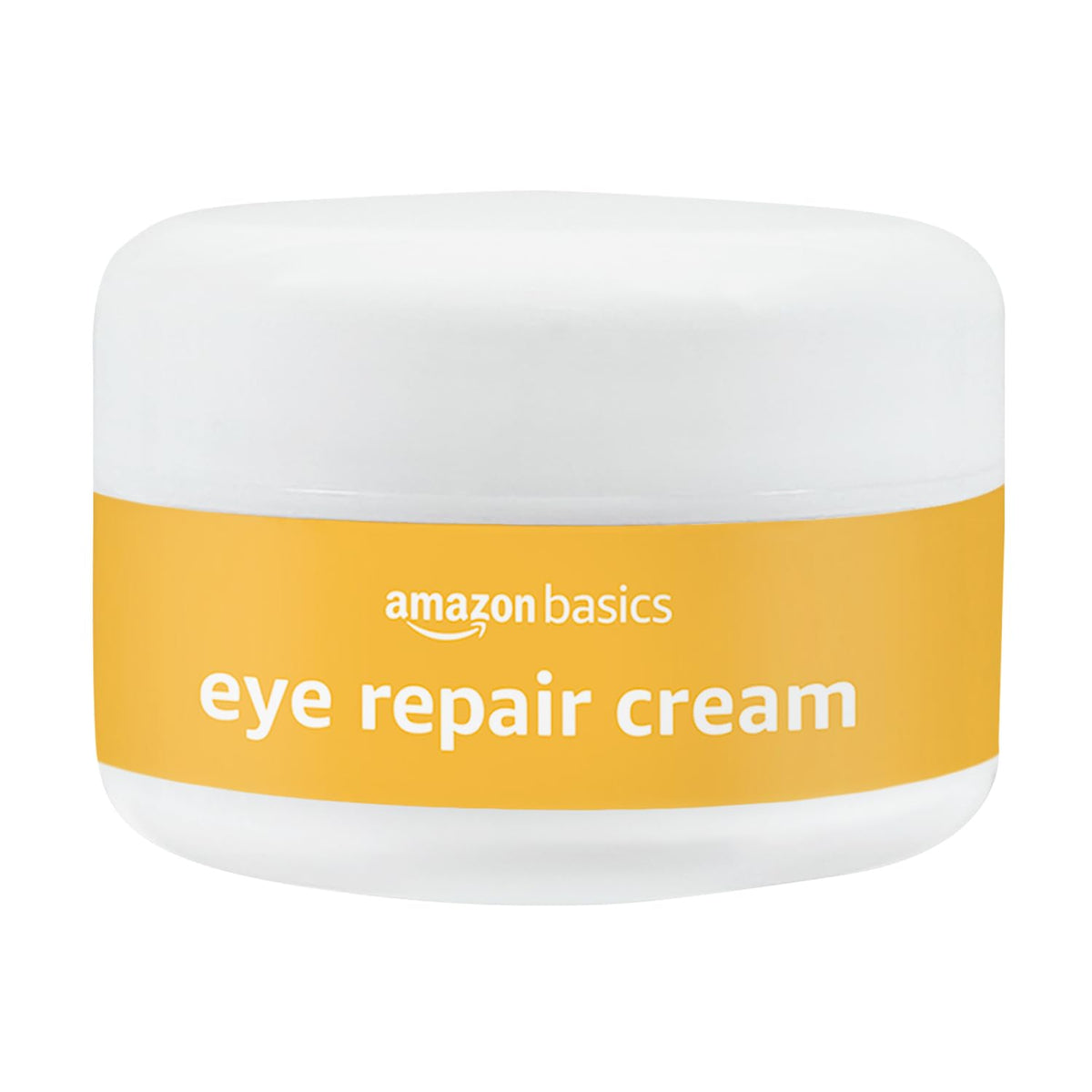 Amazon Basics jar open to show cream inside and ready-for-use texture