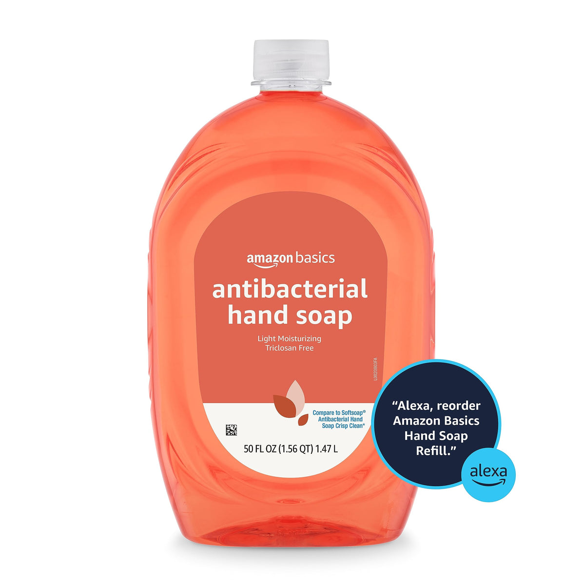Amazon Basics bottle near kitchen sink demonstrating everyday freshness benefit