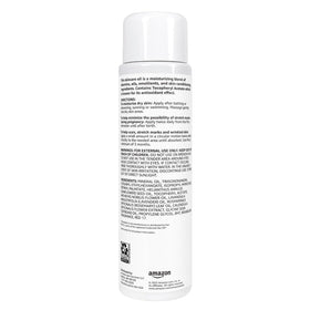 Amazon Basics bottle staged in bathroom showing everyday skincare convenience