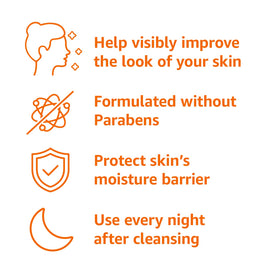 Close-up of vitamin C ingredient alongside jar highlighting brightening benefit