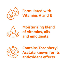 Amazon Basics applying oil to forearm for quick absorption benefit