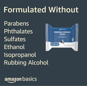 Amazon Basics resealable pack opening showing easy-seal closure to keep wipes moist