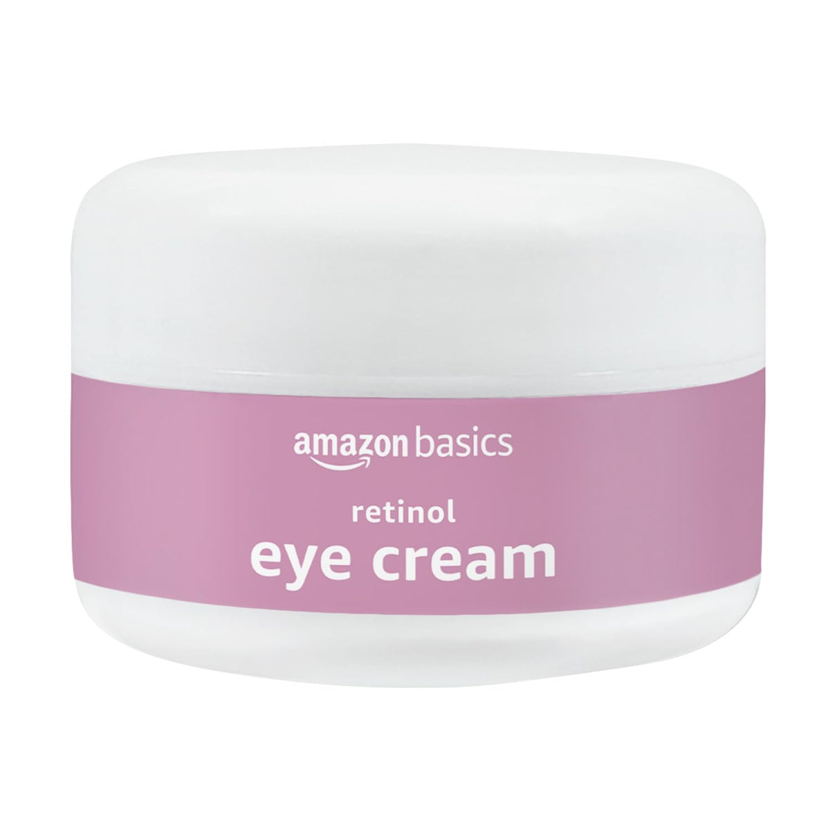 Amazon Basics jar open to reveal cream interior and easy scoop access for night use
