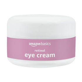 Amazon Basics jar open to reveal cream interior and easy scoop access for night use