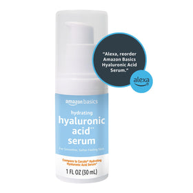 Amazon Basics bottle on bathroom counter in daily routine for convenience