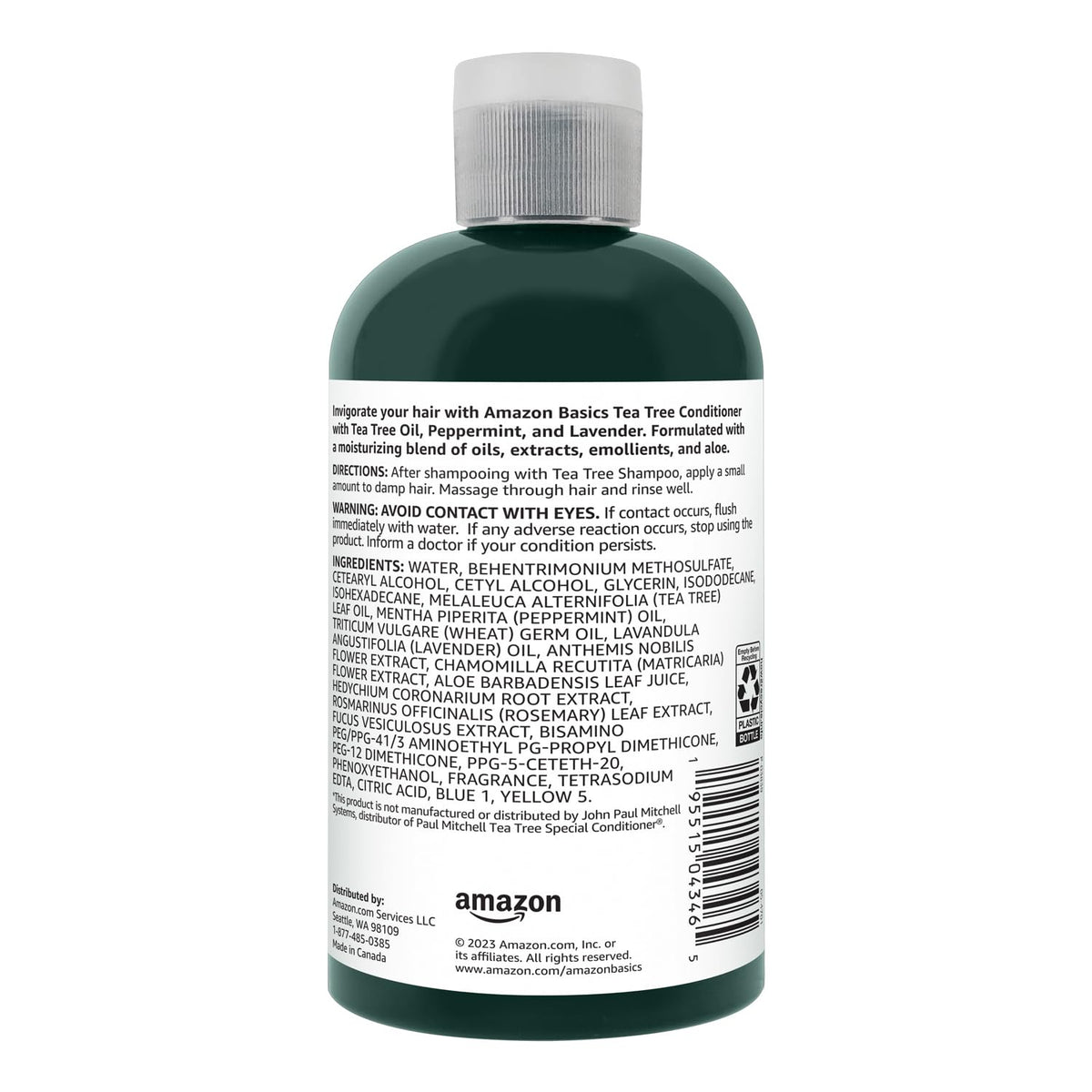 Amazon Basics conditioner pouring to display creamy texture and easy application benefit