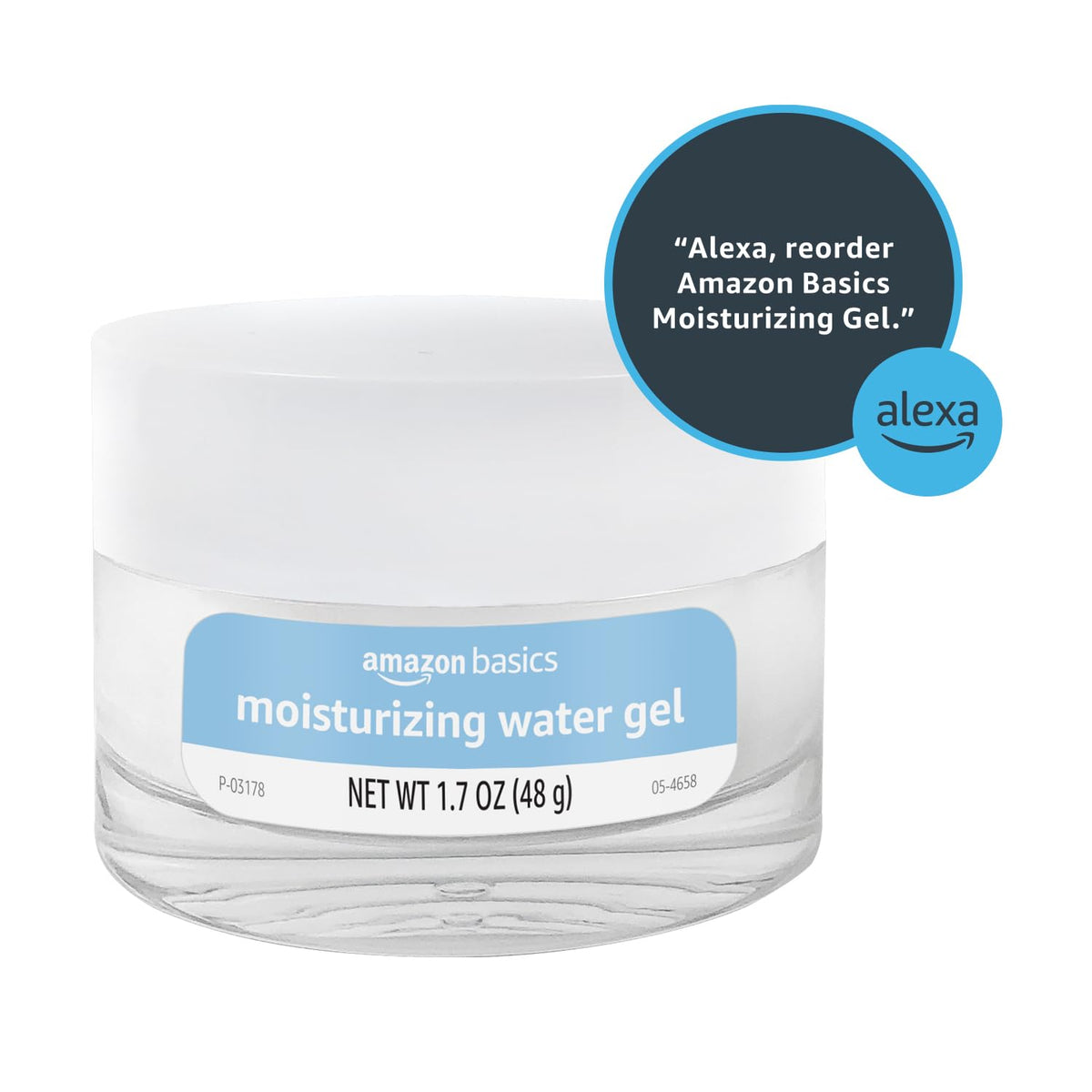 Amazon Basics label close-up showing hyaluronic acid ingredient and clarity