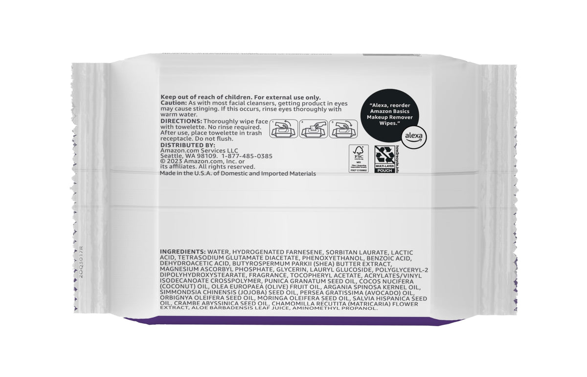 Amazon Basics wipe close-up texture highlighting soft fibers and effective cleansing