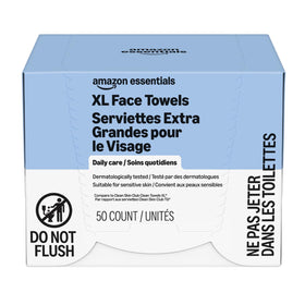 Amazon Essentials towels staged in bathroom for travel-friendly hygiene benefit