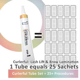 Amber Lash Curlerful application tools laid out for fast salon use
