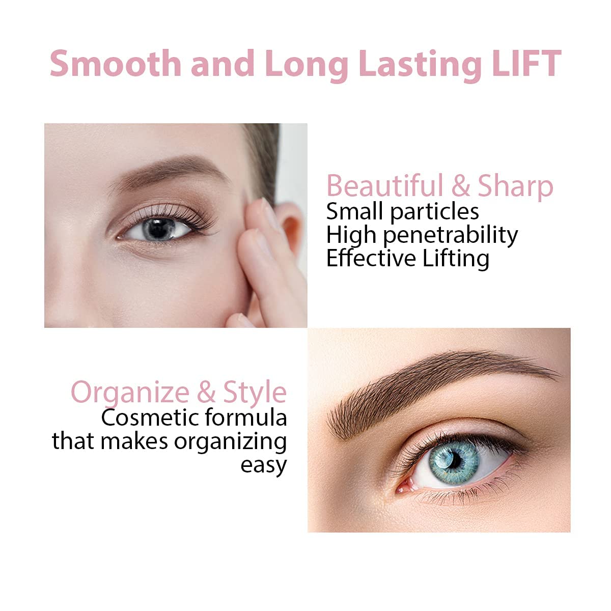 Amber Lash Curlerful before and after lashes showing lifted curl