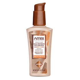 Ambi front pump bottle showing product and SPF 30 benefit