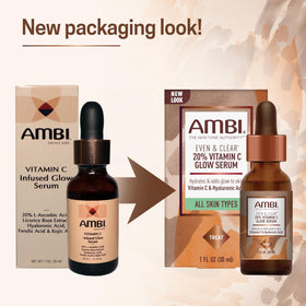 Ambi serum staged on bathroom vanity suggesting daily routine benefit