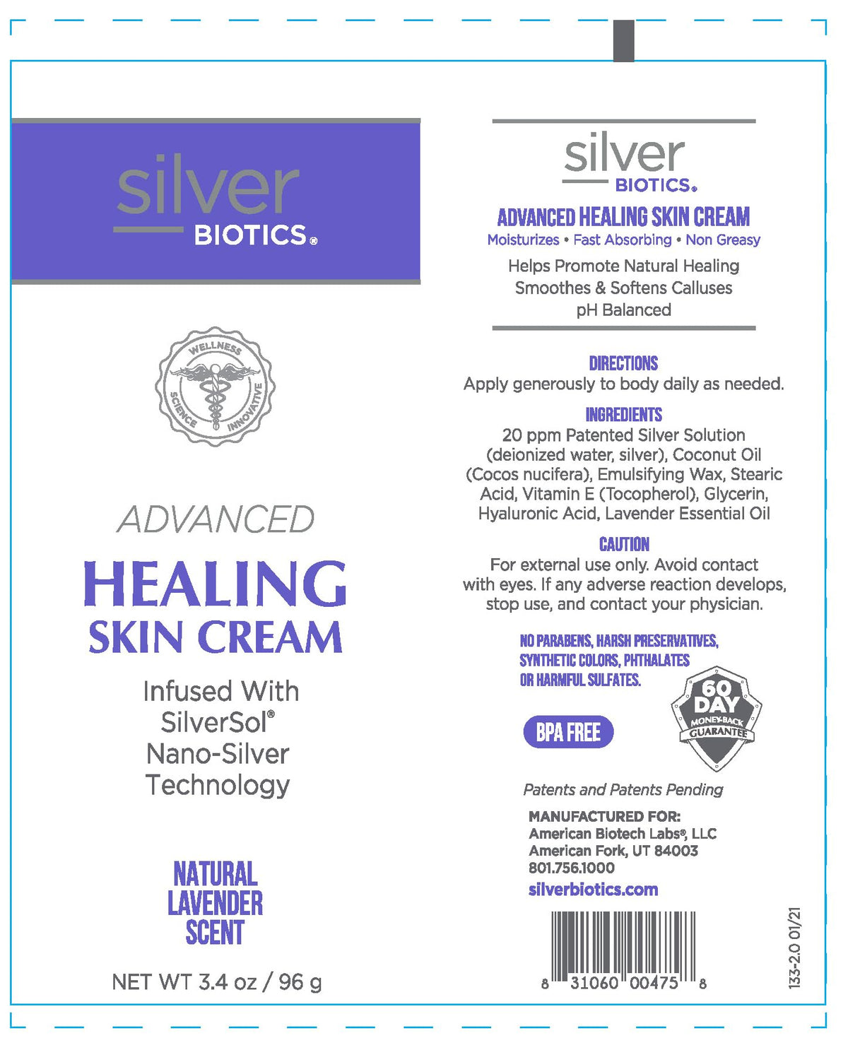 American Biotech Labs lotion absorbing into skin highlighting non-greasy feel