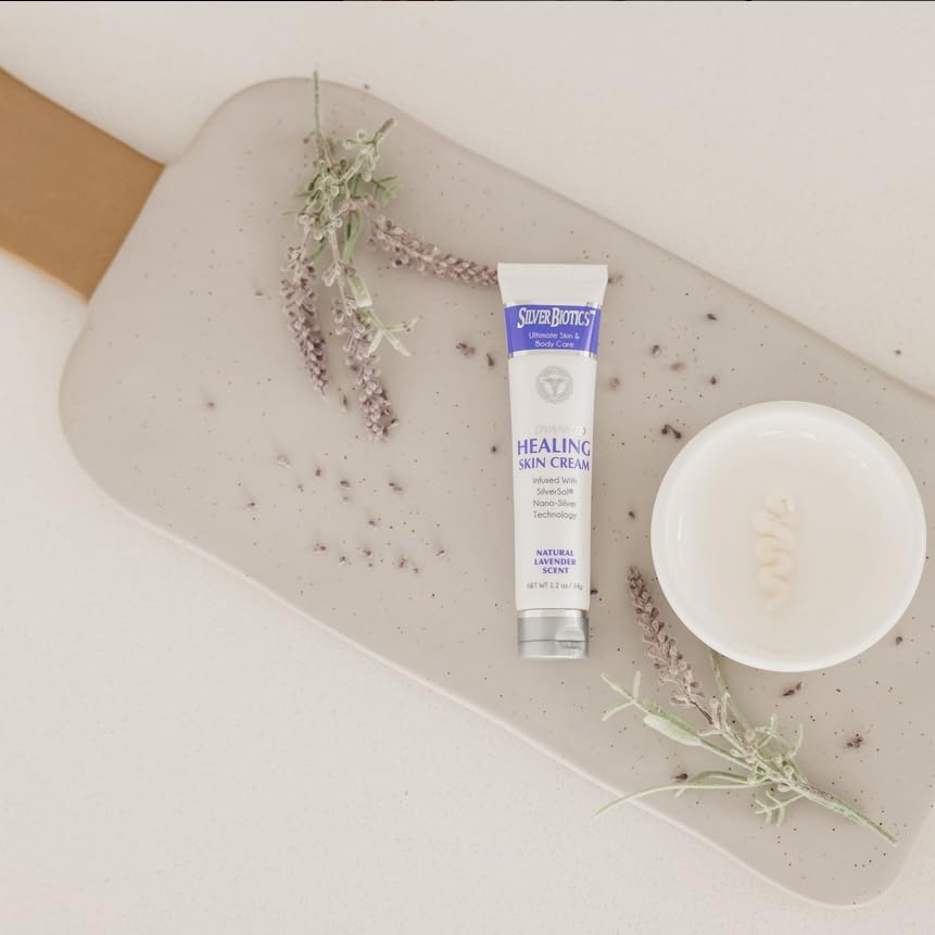 American Biotech Labs lotion in a morning skincare lineup for routine use