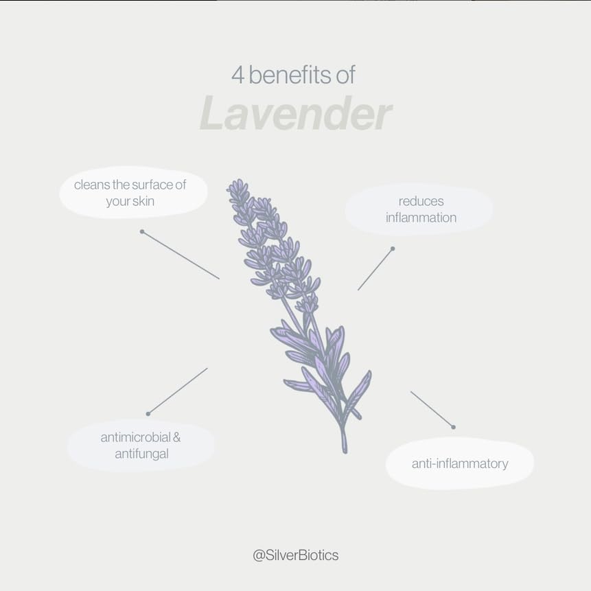 American Biotech Labs bottle styled with lavender sprigs for calming scent