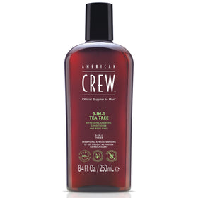 American Crew front label showing product name and tea tree benefits