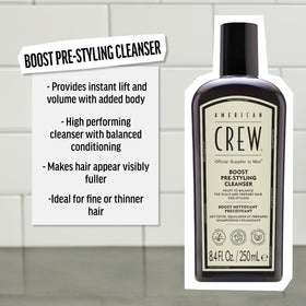 AMERICAN CREW pump dispensing lightweight formula for easy application