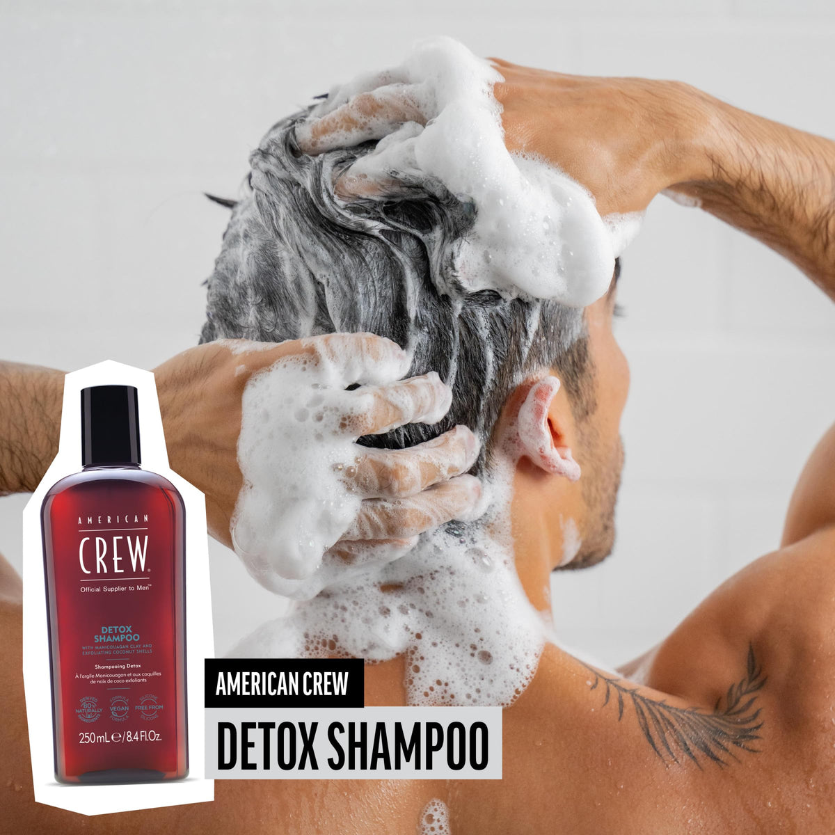 american crew clay texture in hand illustrating absorbent benefit