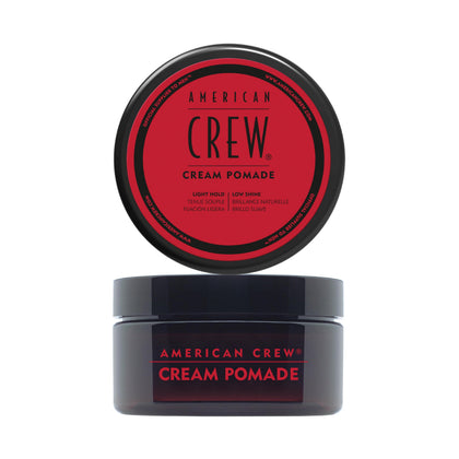 American Crew jar front view showing label and packaging, clear product identity benefit