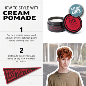 American Crew creating textured medium-length hairstyle with low shine
