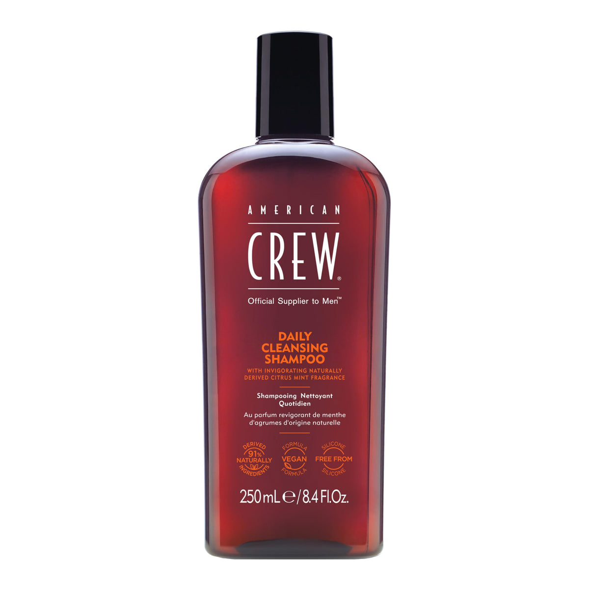 American Crew front bottle showing label and size, clear product identity and benefit