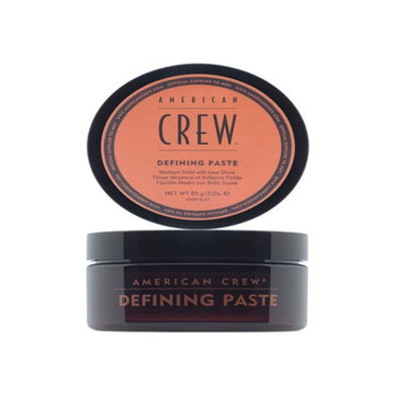 American Crew defying paste jar front view shows brand and low-shine styling benefits