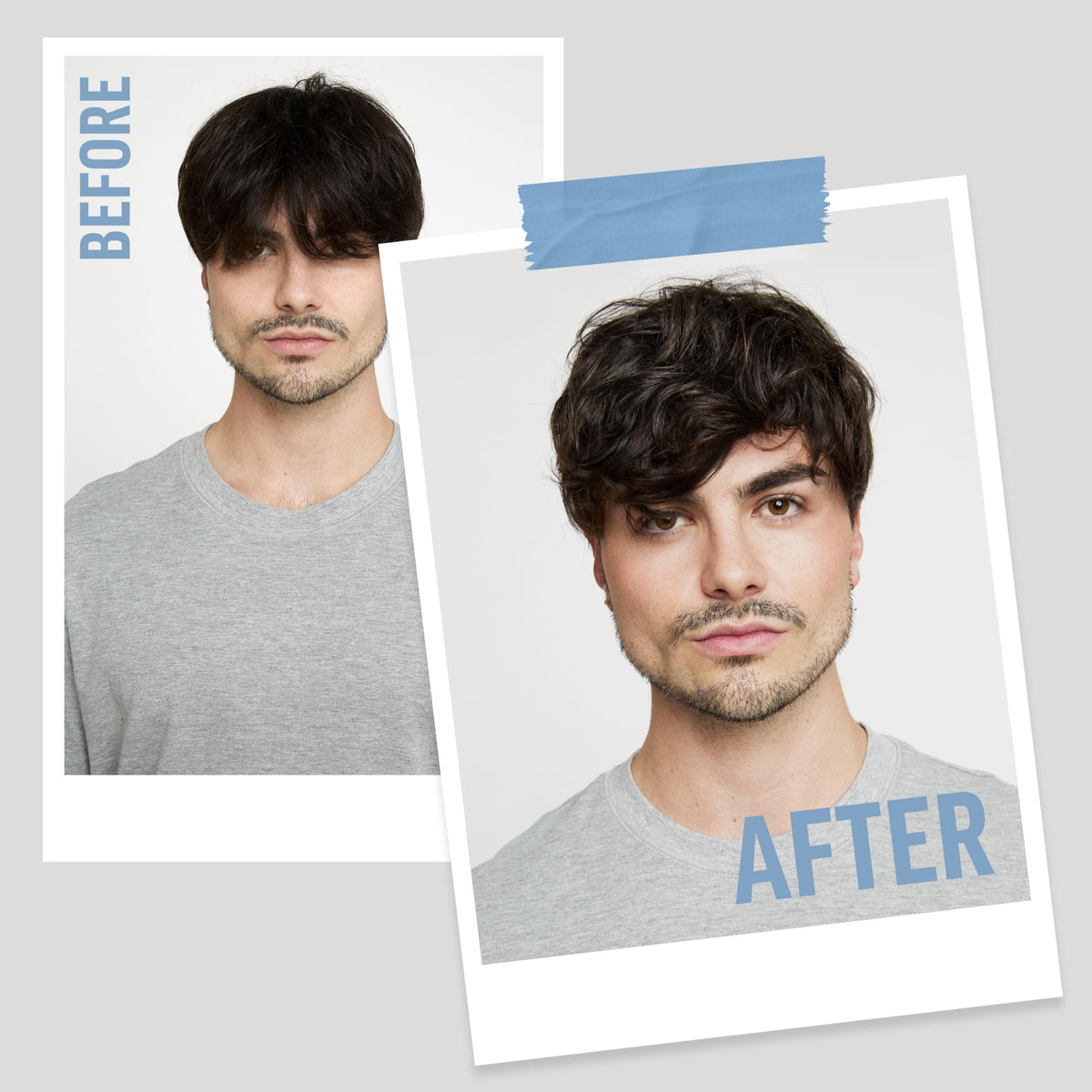 AMERICAN CREW product on hands demonstrating application and frizz control