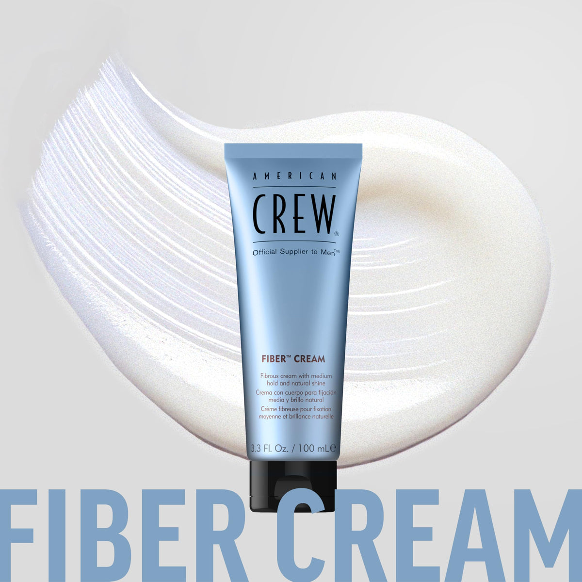 AMERICAN CREW on bathroom vanity in lifestyle scene showing groomed appearance benefit