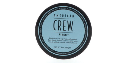 American Crew fiber front jar showing label and easy-grip jar, promotes textured styles