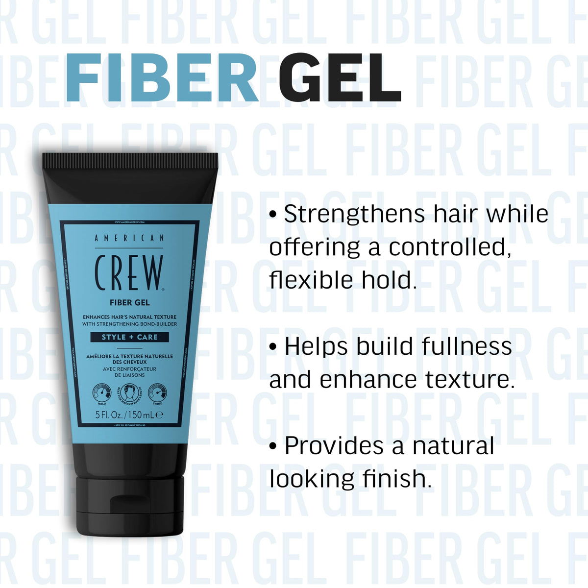 AMERICAN CREW applying gel to short hair demonstrating easy styling and reworkable hold