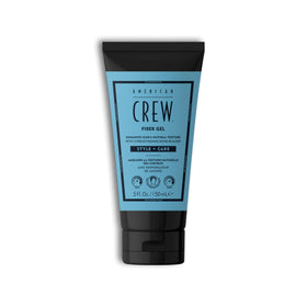 AMERICAN CREW front packaging showing Fiber Gel for natural texture and medium hold