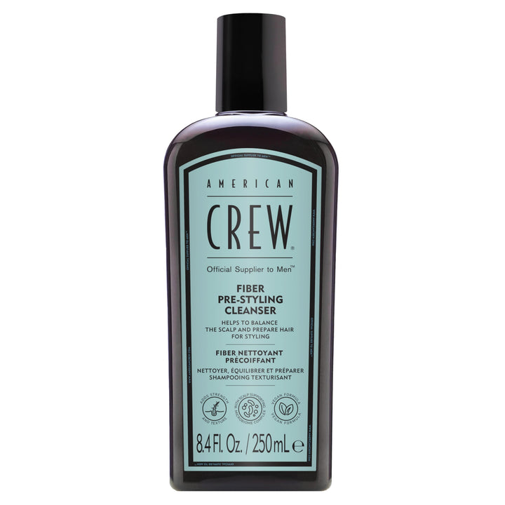 AMERICAN CREW bottle front view showing product and volume, clear styling benefit