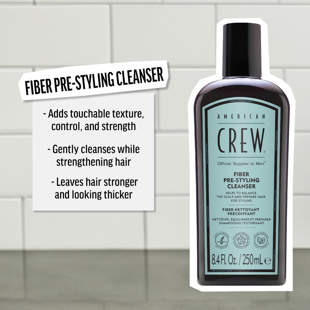 AMERICAN CREW shampoo lather texture close-up for rich cleansing benefit