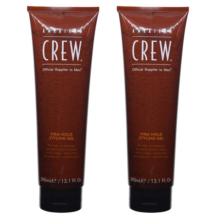 American Crew firm hold front packaging showing two 13.1 fl oz bottles and clear label, value pack benefit