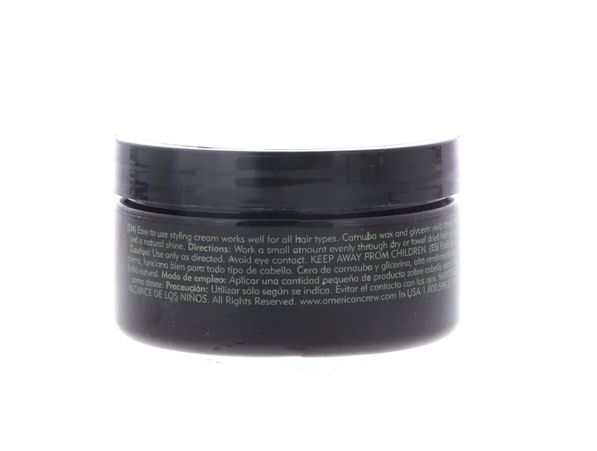 American Crew cream being applied to hair for medium hold and natural shine