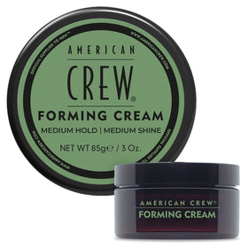 American Crew front jar view showing sleek packaging and easy access