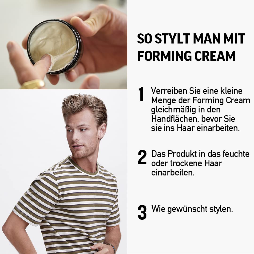 american crew forming cream hairstyle before after shows natural shine and flexible control
