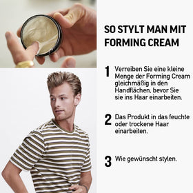 american crew forming cream hairstyle before after shows natural shine and flexible control