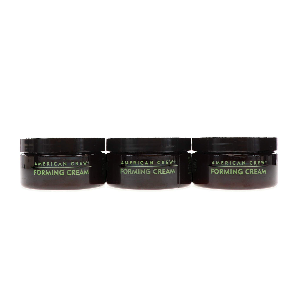 American Crew forming cream applied to hair delivering pliable hold benefit