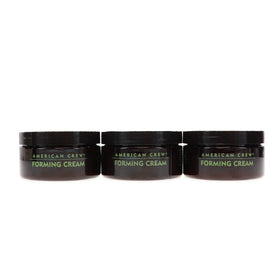 American Crew forming cream applied to hair delivering pliable hold benefit
