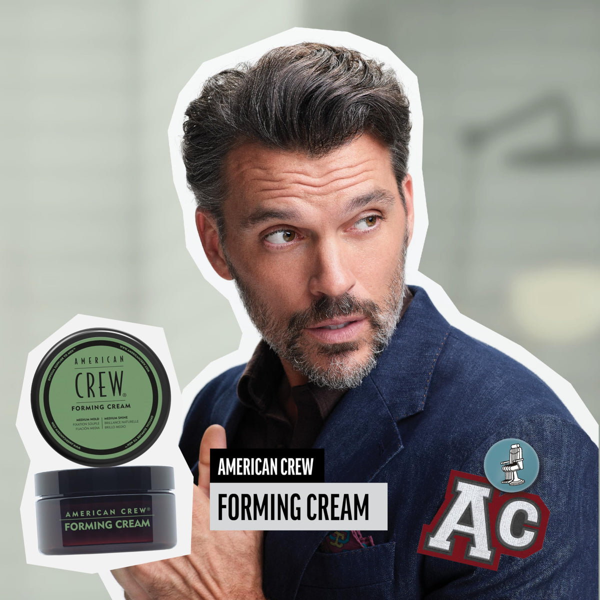 American Crew open jar close-up revealing cream texture for easy styling