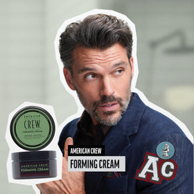 American Crew open jar close-up revealing cream texture for easy styling