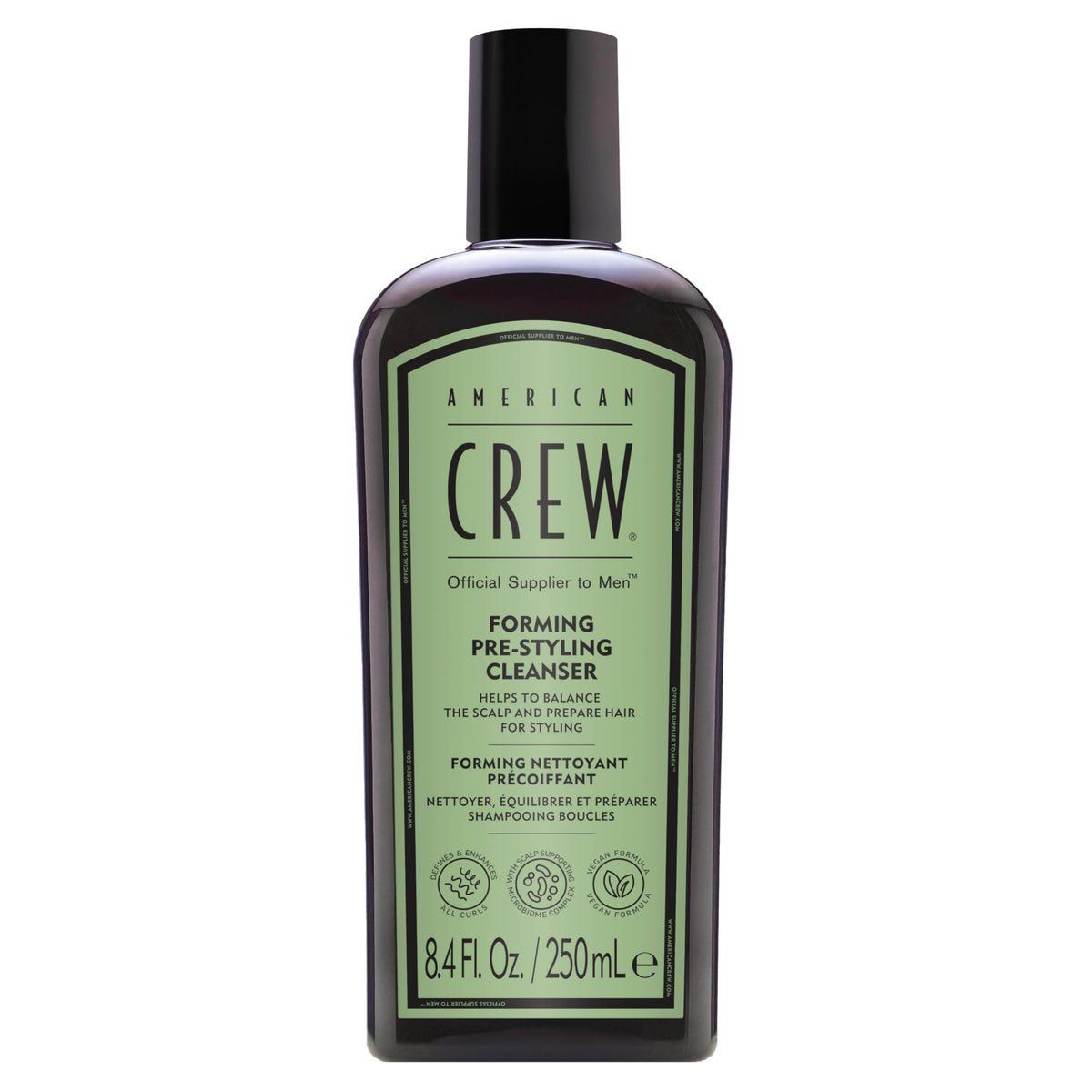 American Crew front bottle view showing label and volume for confident purchase