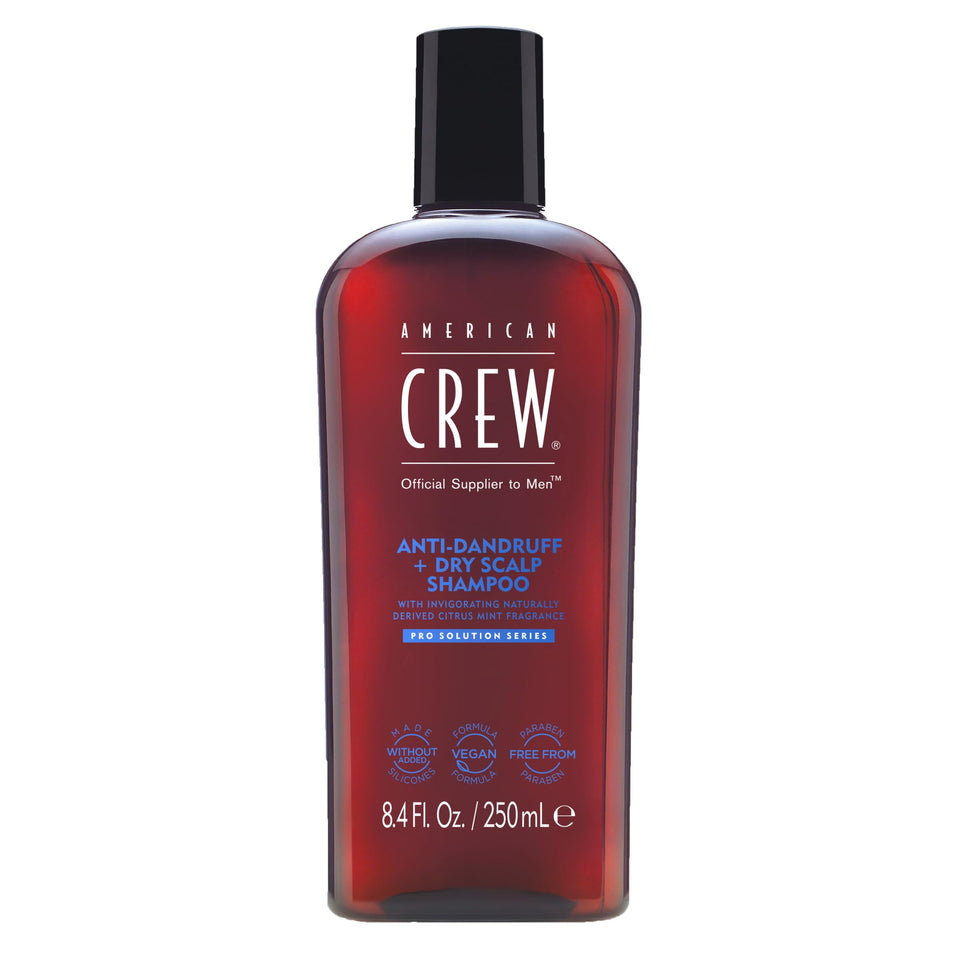 American Crew front packaging 8.4 fl oz showing product benefits and size