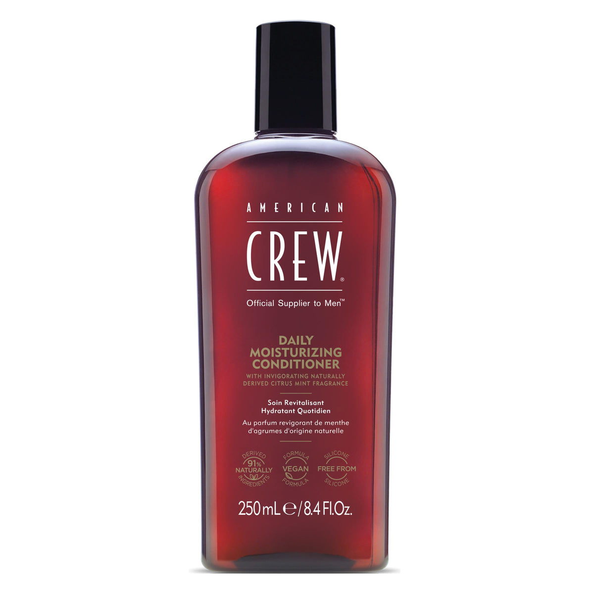 American Crew front packaging of conditioner highlighting brand and lightweight hydration